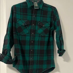 Ralph Lauren Teal and Black Plaid Men's Shirt